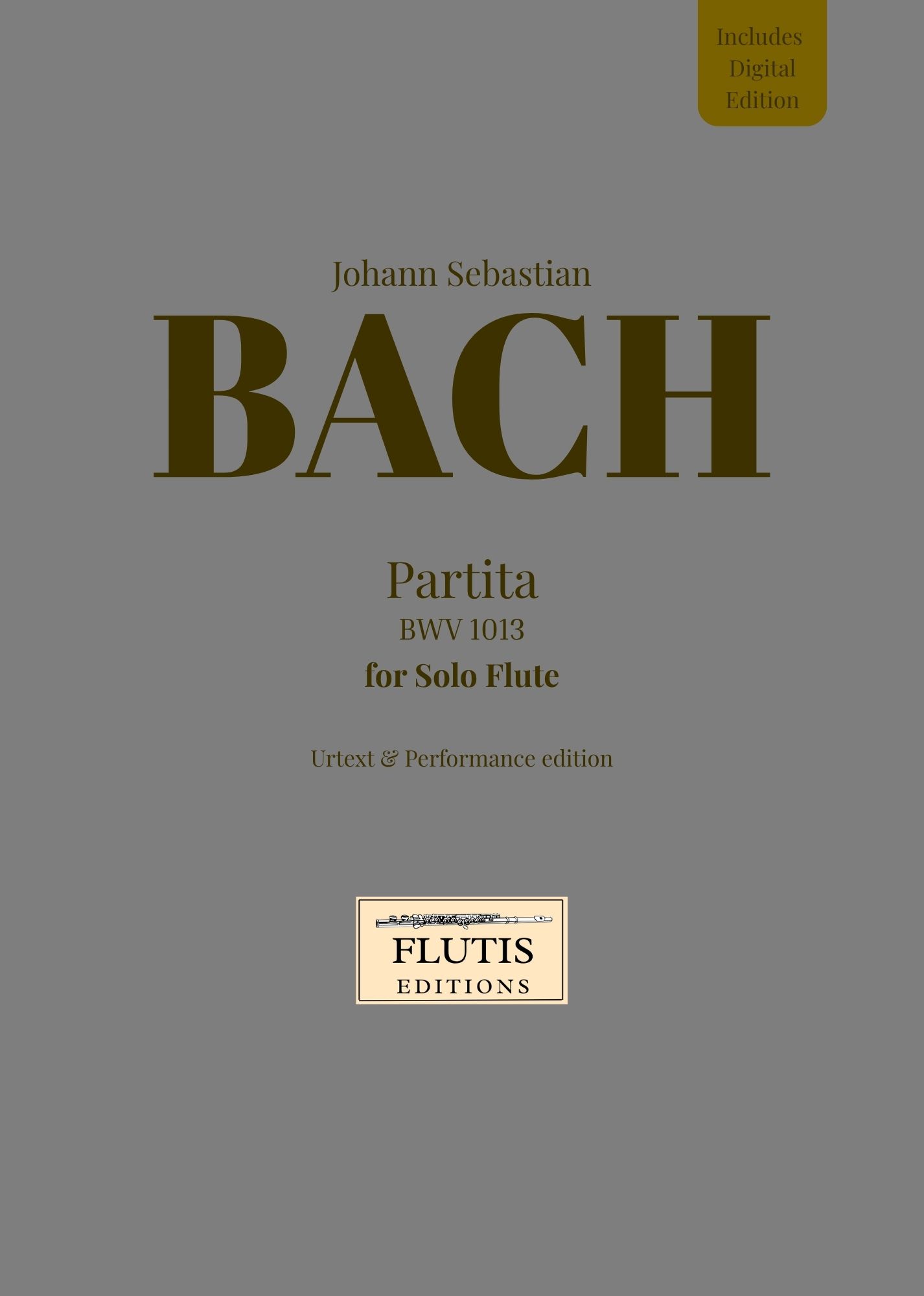 Cover of Bach Partita BWV 1013 for Solo Flute, Flutis Editions